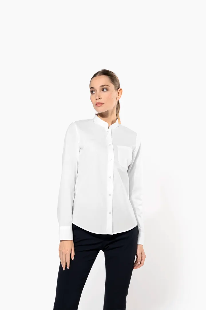 Chemise col mao manches longues femme 26
