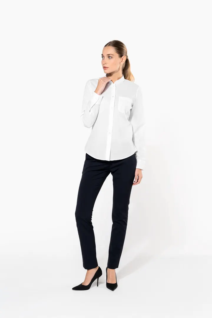 Chemise col mao manches longues femme 27
