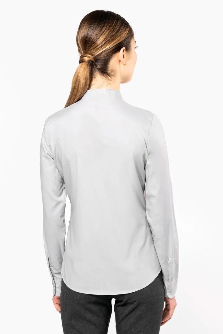 Chemise col mao manches longues femme 5