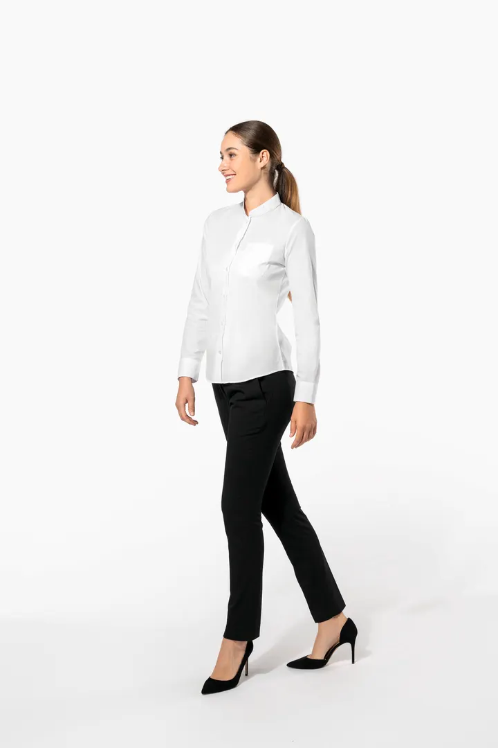 Chemise col mao manches longues femme 8