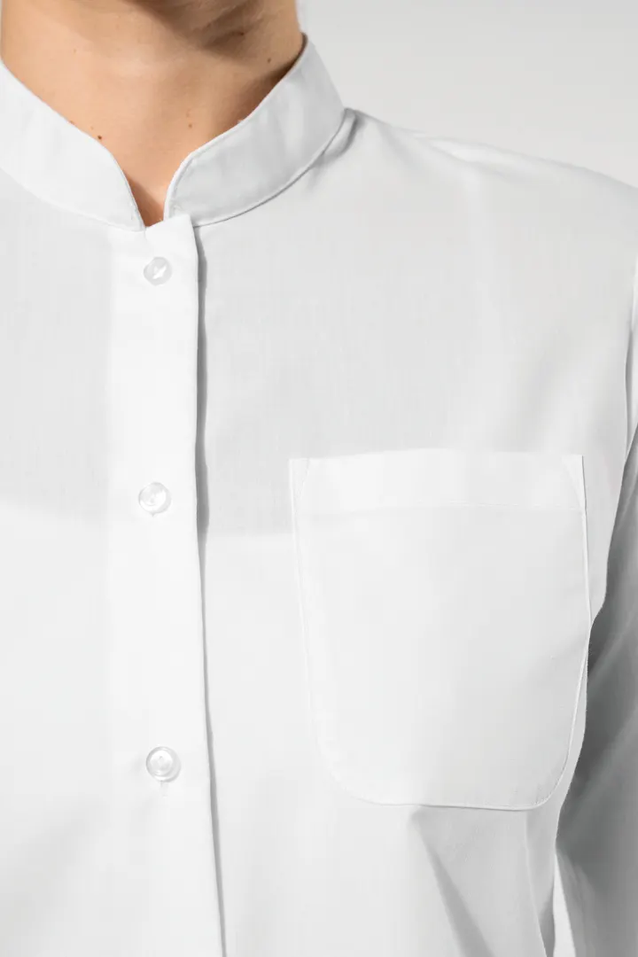 Chemise col mao manches longues femme 16