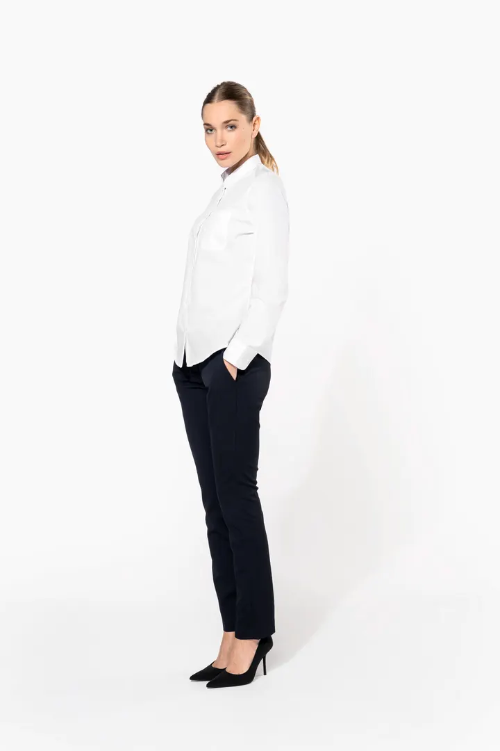 Chemise col mao manches longues femme 2