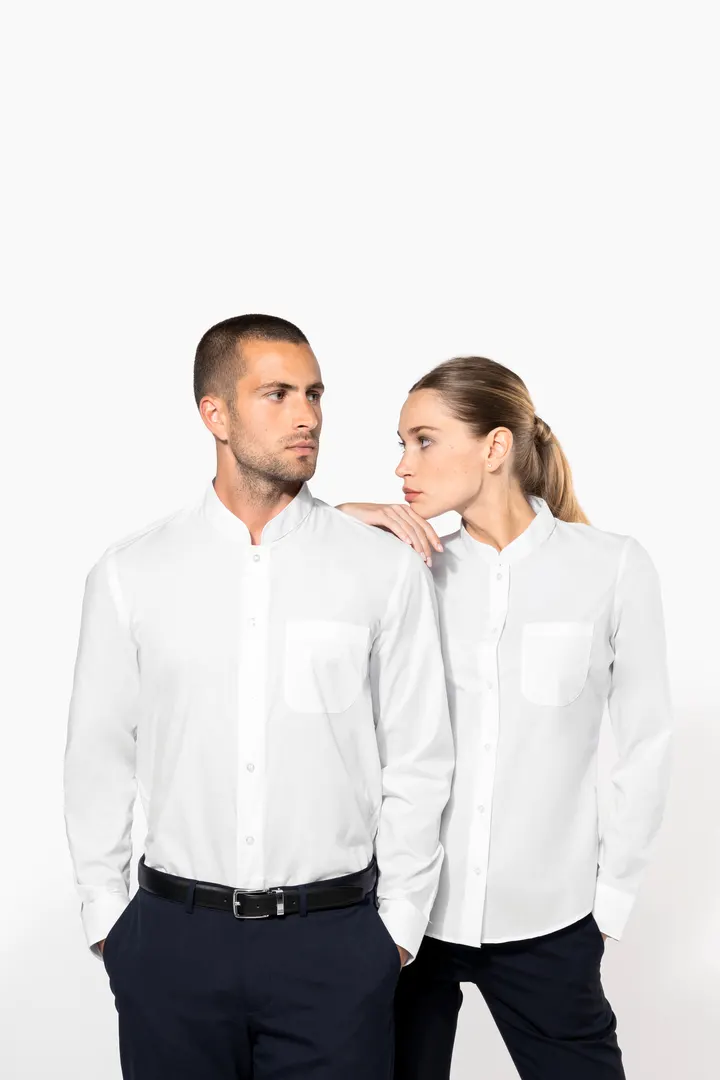 Chemise col mao manches longues femme 36