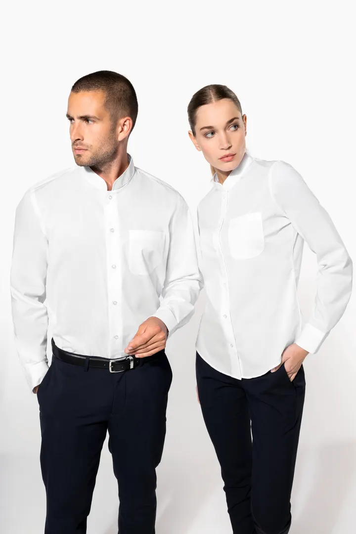 Chemise col mao manches longues femme 37