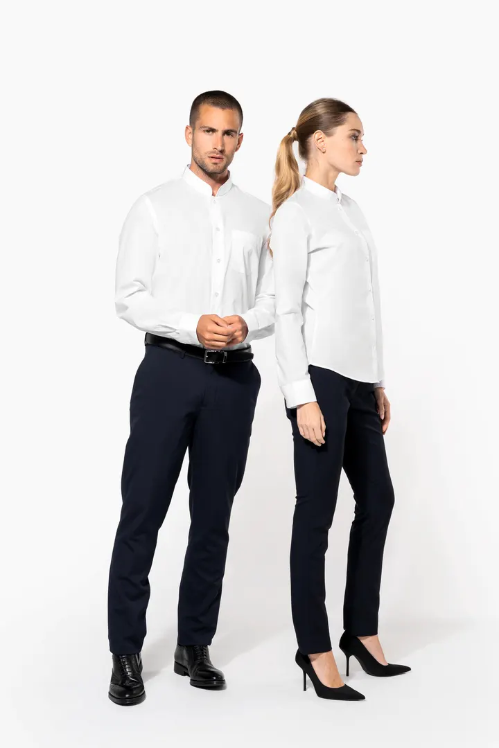 Chemise col mao manches longues femme 38
