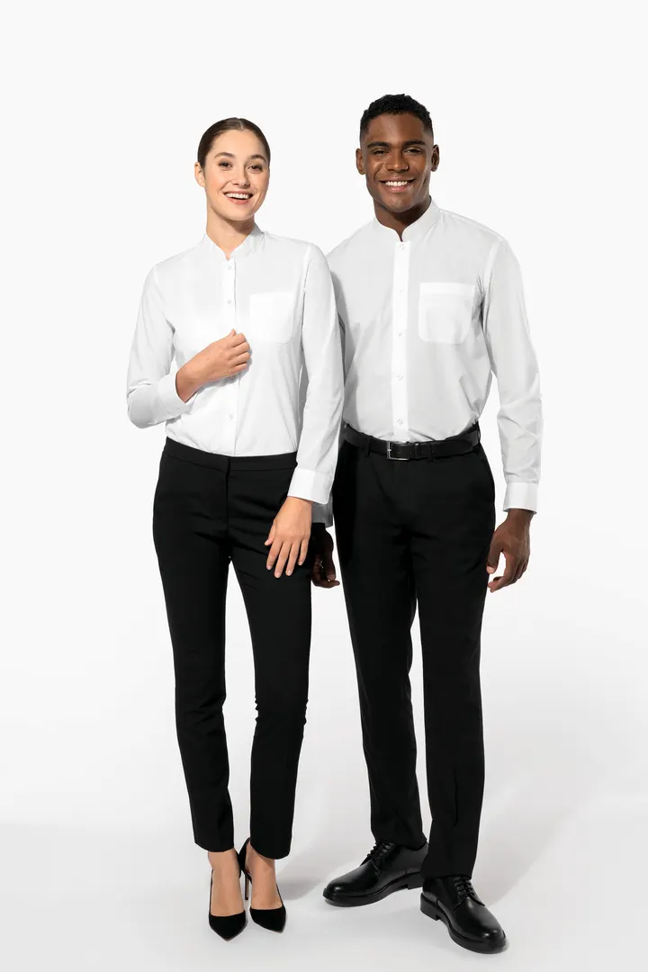 Chemise col mao manches longues femme 32