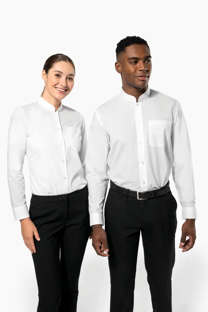 Chemise col mao manches longues femme 34