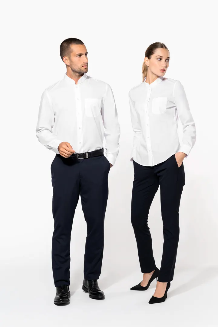 Chemise col mao manches longues femme 35