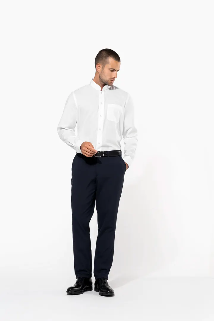 Chemise col mao manches longues 32