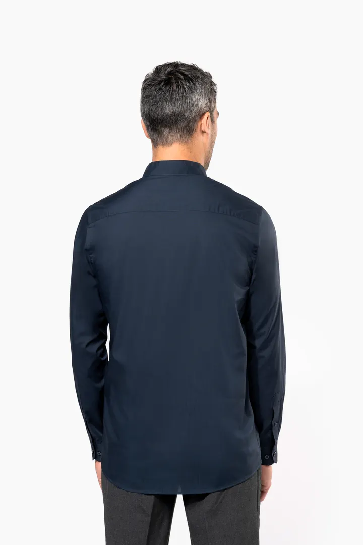 Chemise col mao manches longues 5