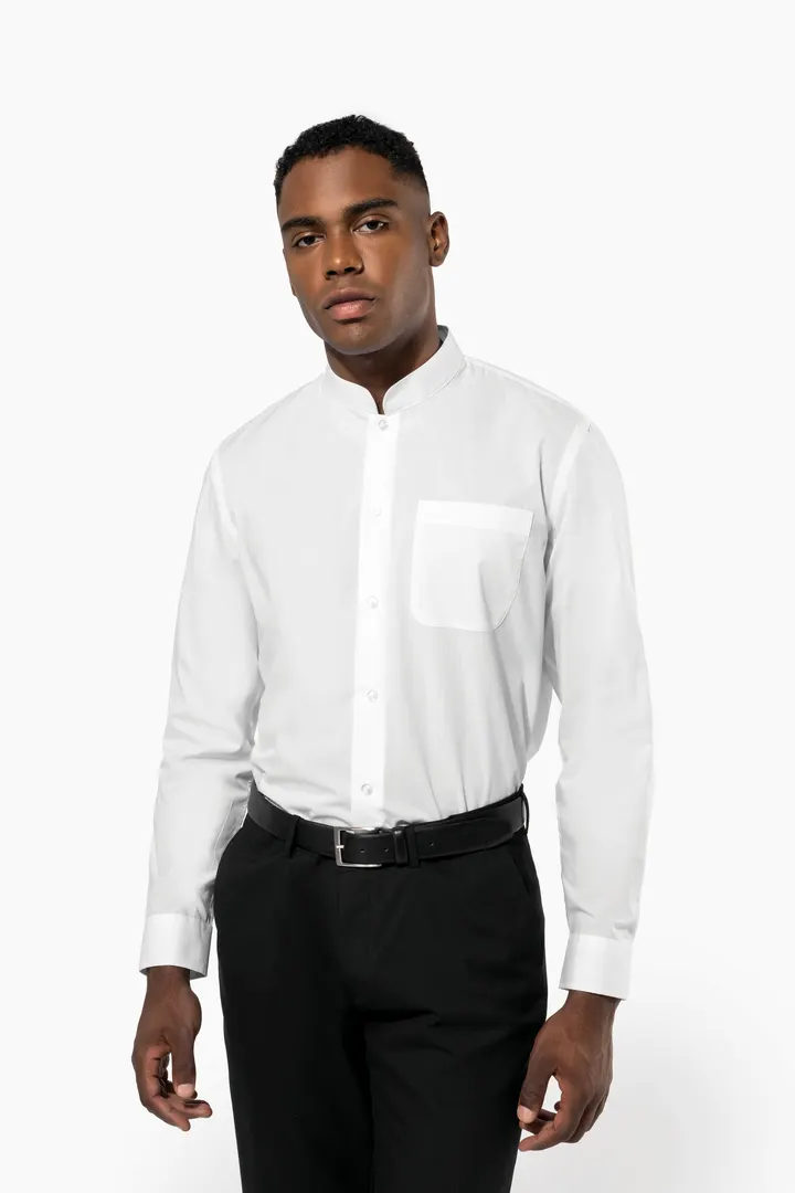 Chemise col mao manches longues 12