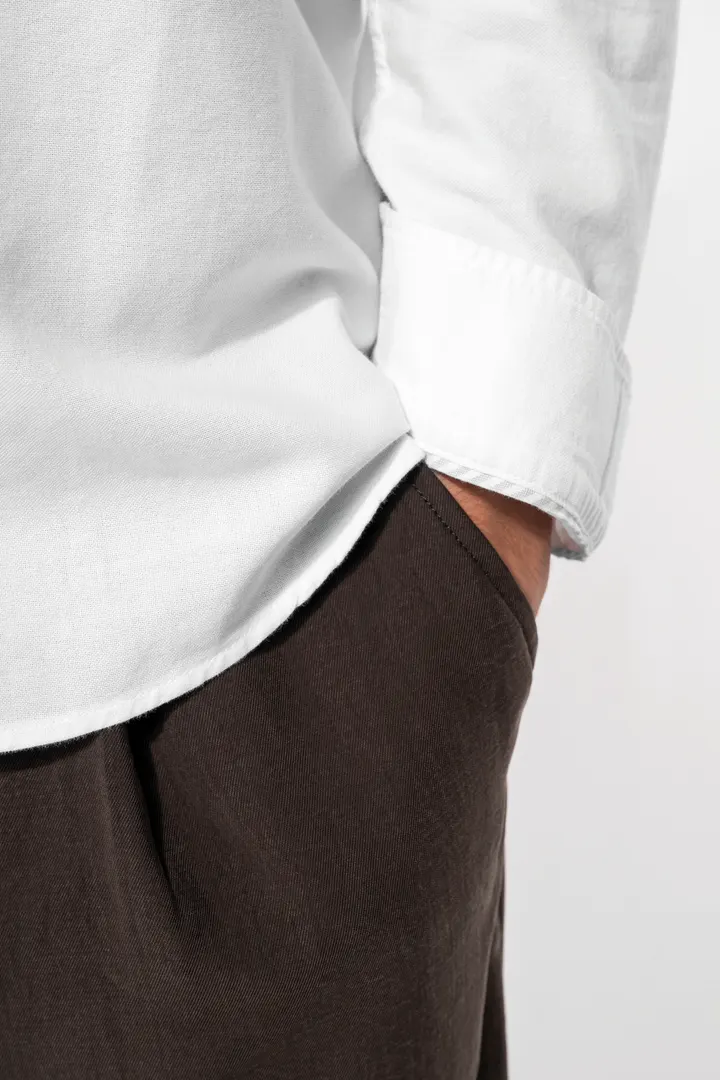 Chemise Oxford lavée manches longues 2