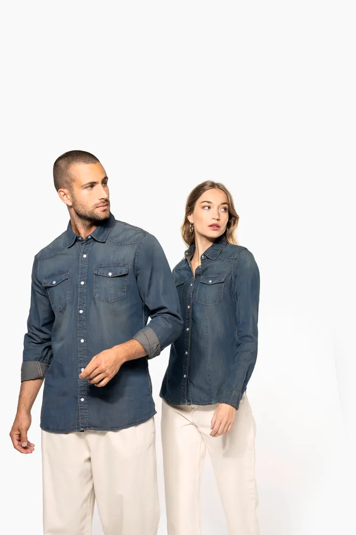 Chemise denim manches longues 18