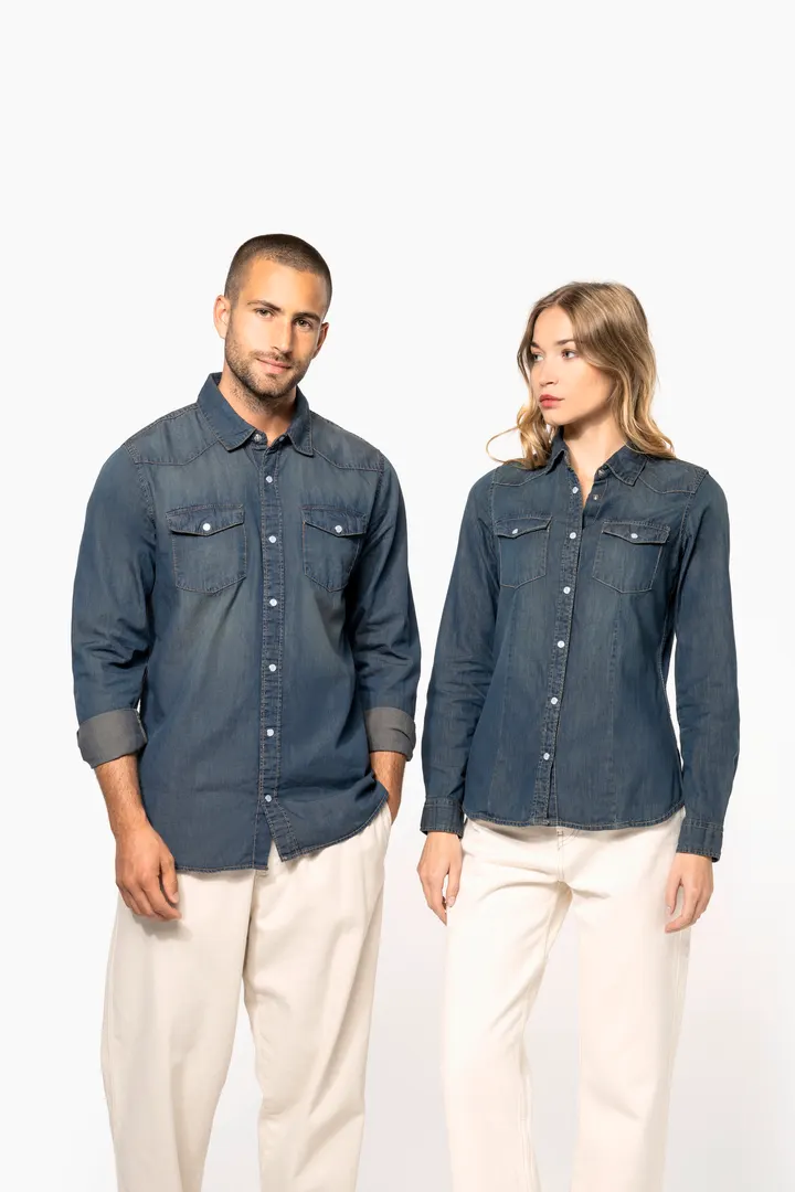 Chemise denim manches longues 19
