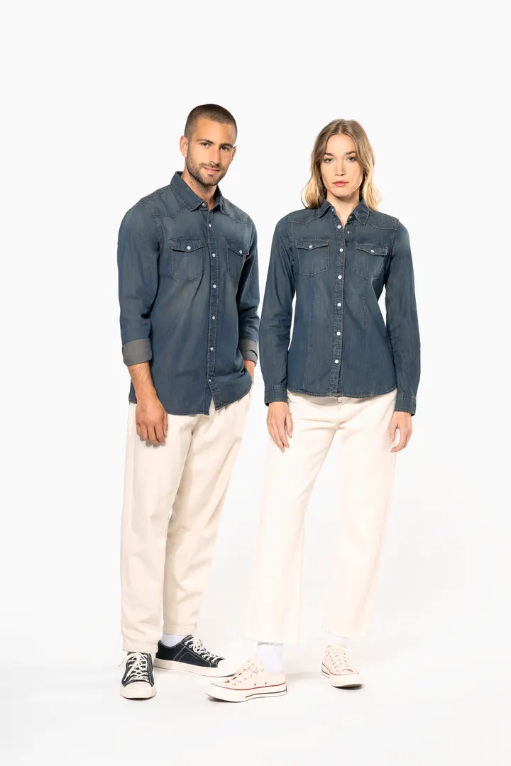 Chemise denim manches longues 17