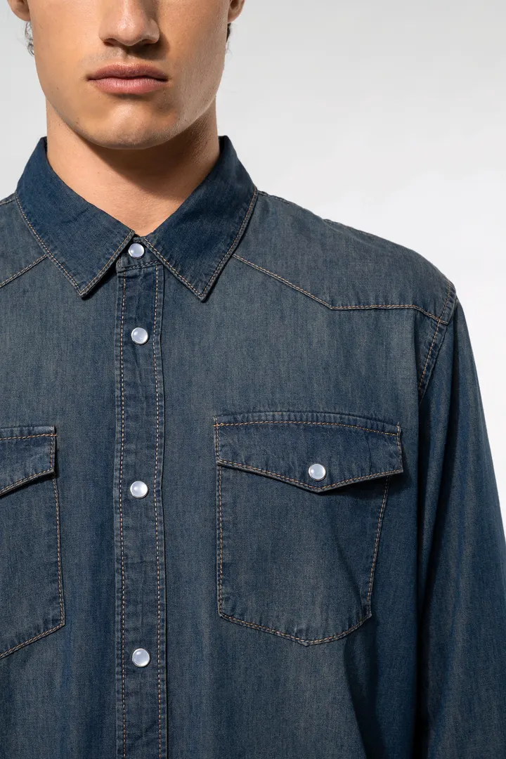 Chemise denim manches longues 10