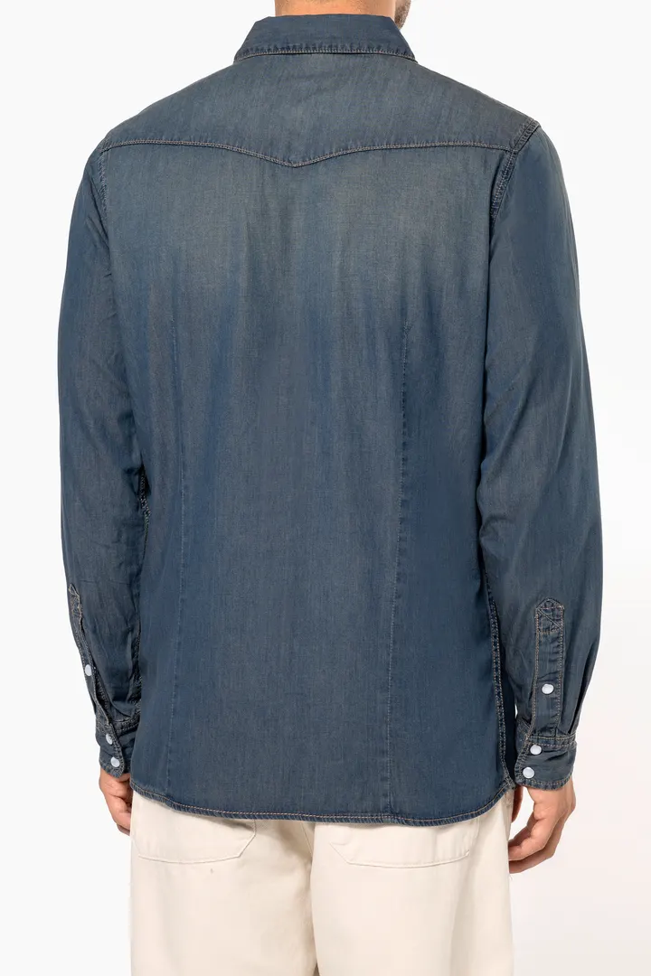 Chemise denim manches longues 2