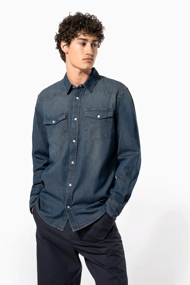 Chemise denim manches longues 3