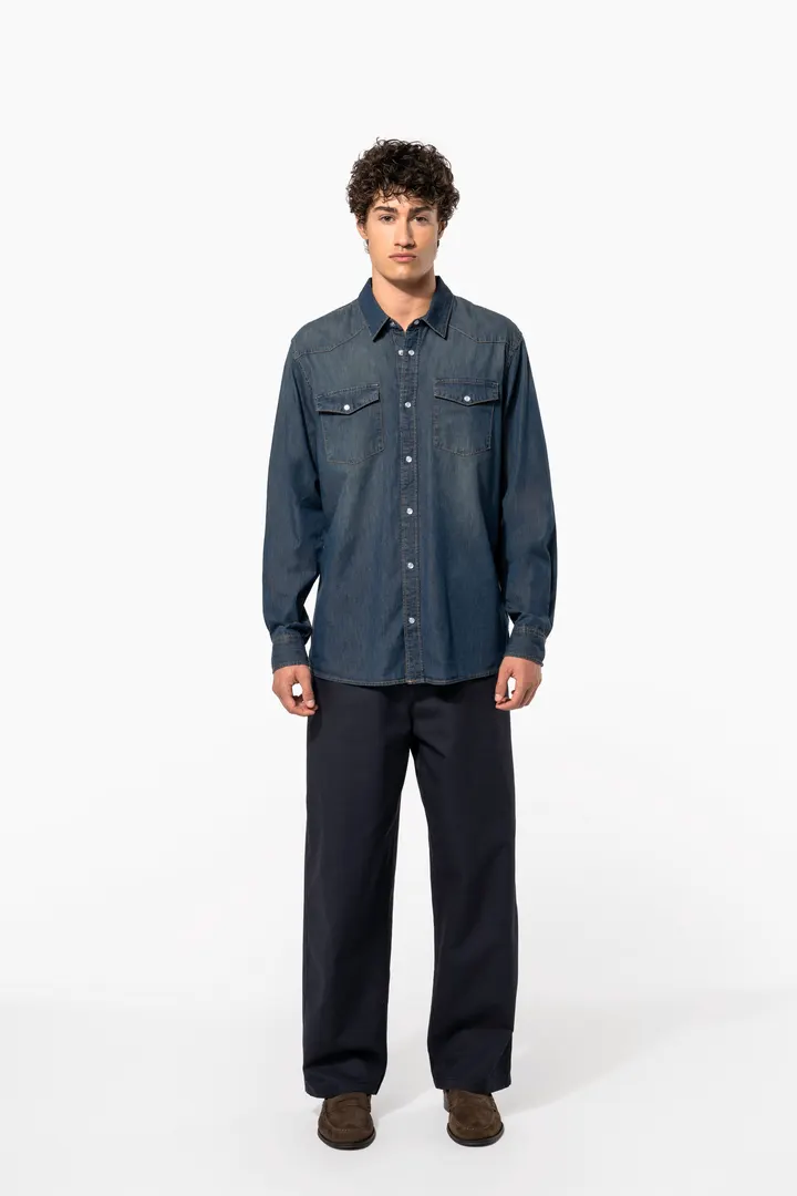 Chemise denim manches longues 4