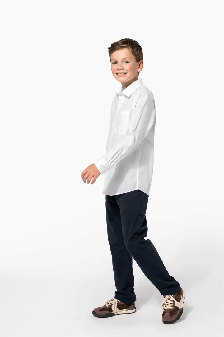 Chemise popeline manches longues enfant 3