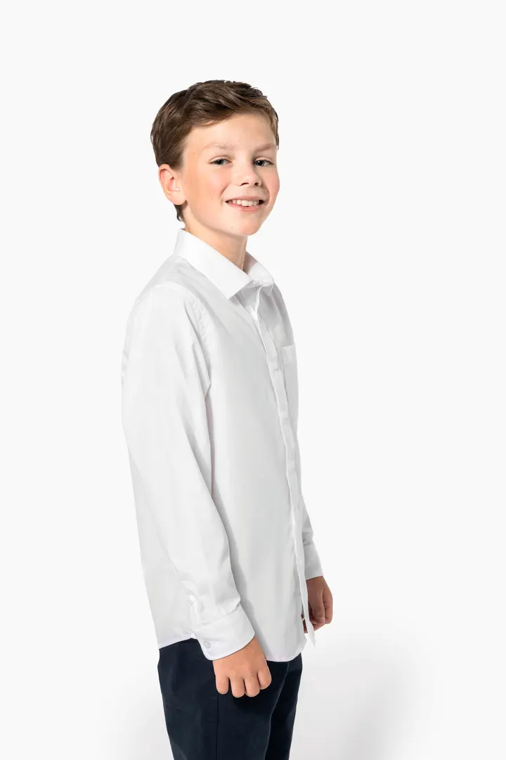 Chemise popeline manches longues enfant 5
