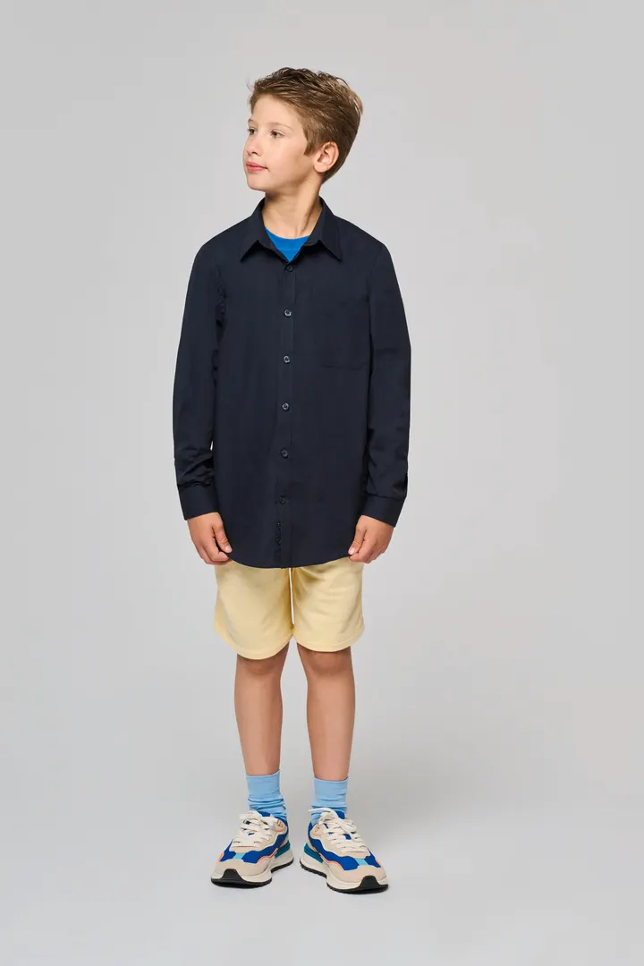 Chemise popeline manches longues enfant 8
