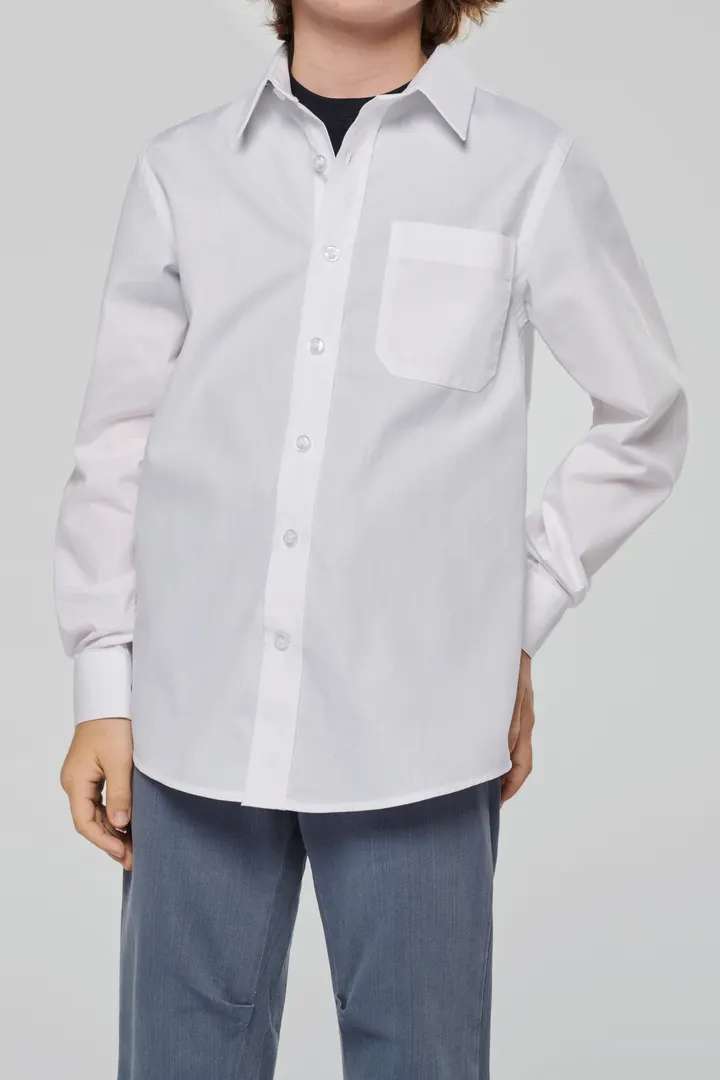 Chemise popeline manches longues enfant 2