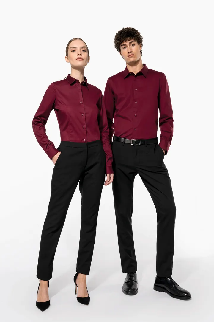 Damen Stretchbluse Langarm 9