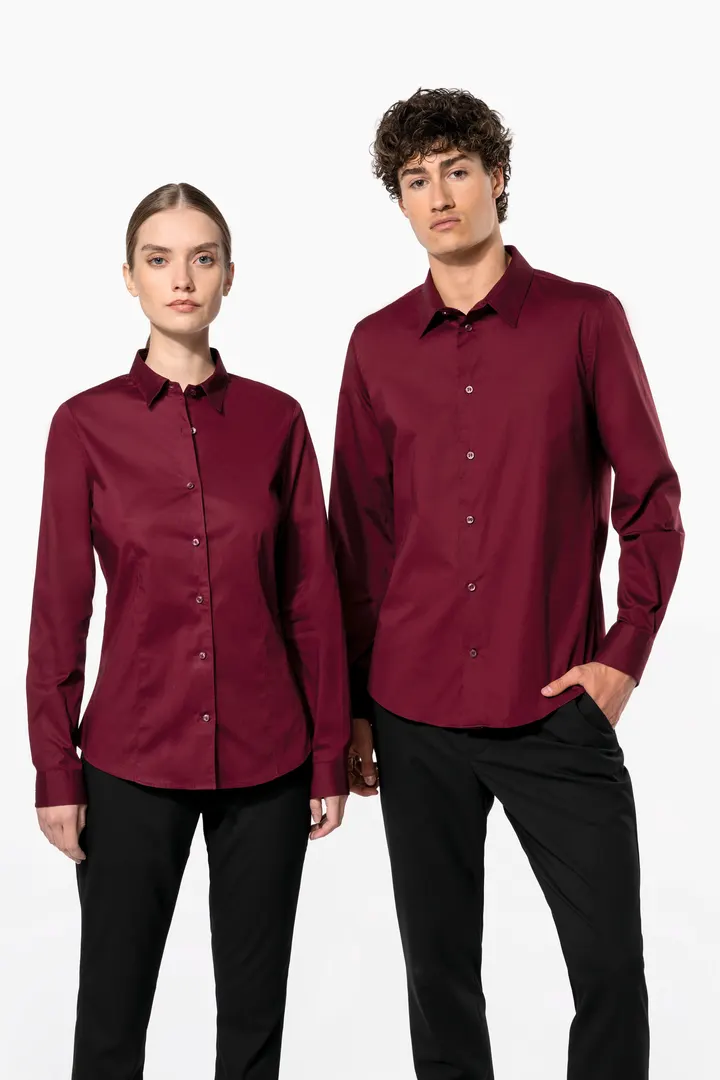 Damen Stretchbluse Langarm 10