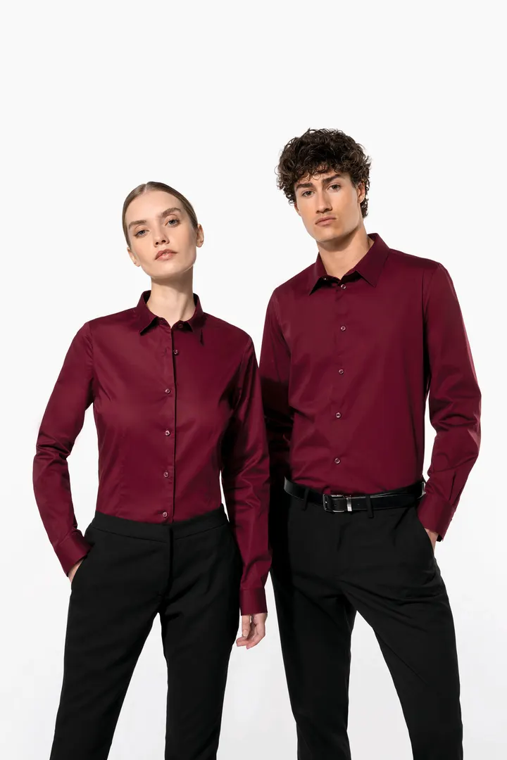 Damen Stretchbluse Langarm 8