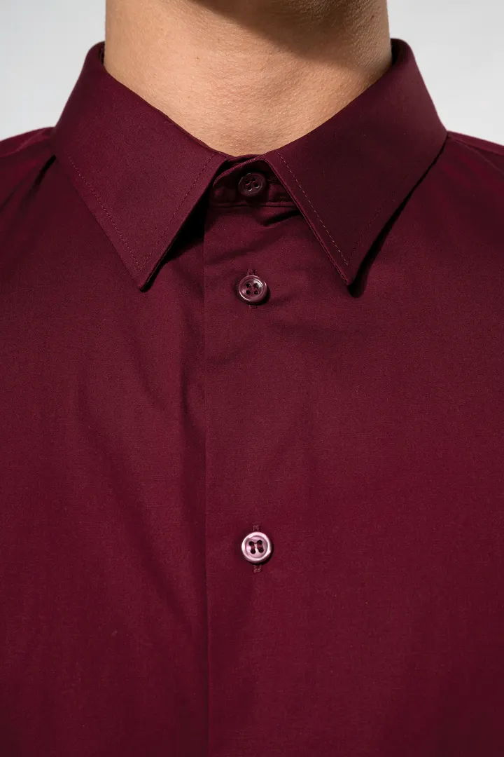Chemise coton / élasthanne manches longues homme