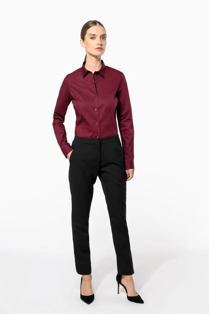Damen Stretchbluse Langarm 2
