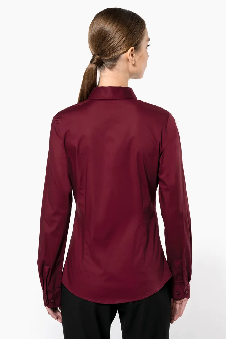 Damen Stretchbluse Langarm 5