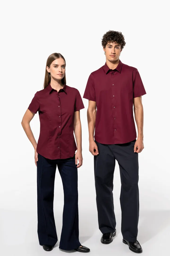 Chemise coton / élasthanne manches courtes 10