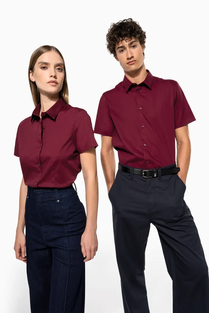 Chemise coton / élasthanne manches courtes 12