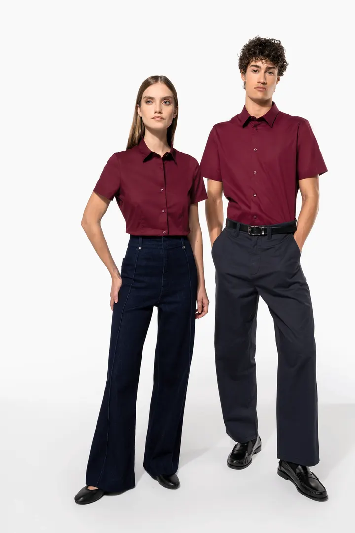 Chemise coton / élasthanne manches courtes 9