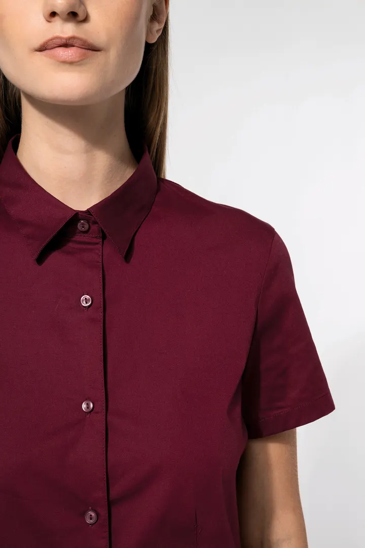 Damen Stretchbluse Kurzarm 4