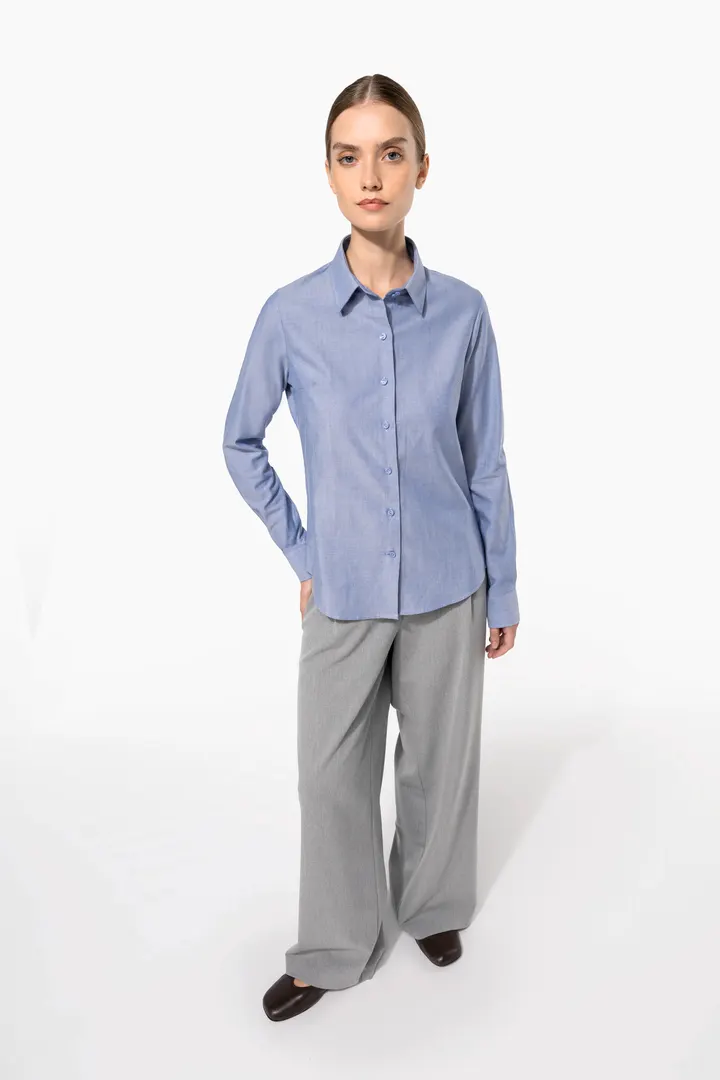 Chemise Oxford manches longues femme 2