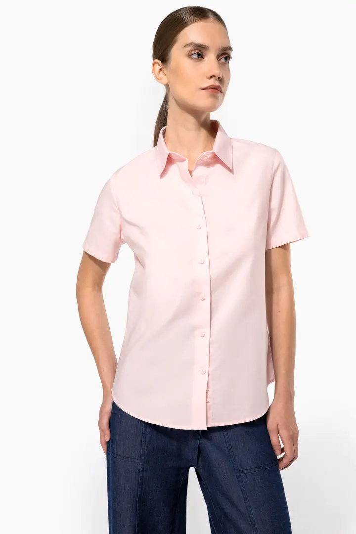 Damen Oxford Kurzarmbluse 3