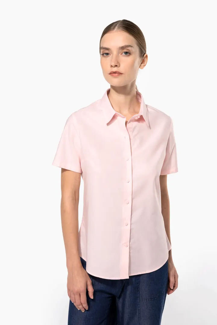 Damen Oxford Kurzarmbluse 4