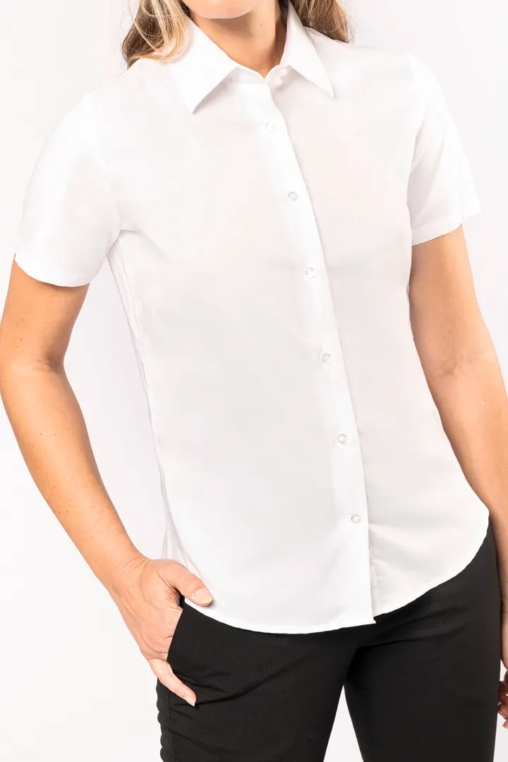 Damen Oxford Kurzarmbluse 6