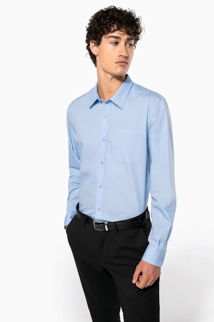 Herren Popelinehemd Langarm 10