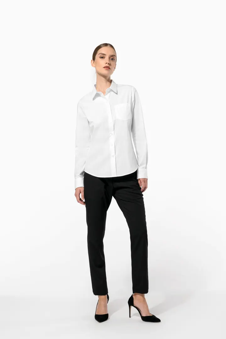 Chemise popeline manches longues femme 2