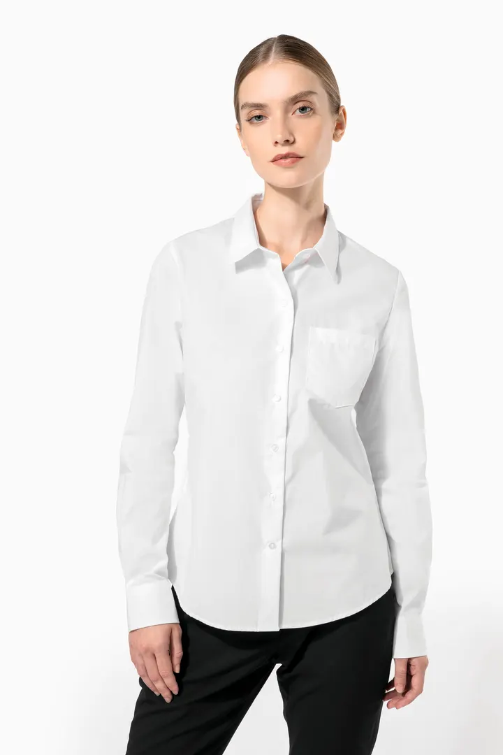 Chemise popeline manches longues femme 3