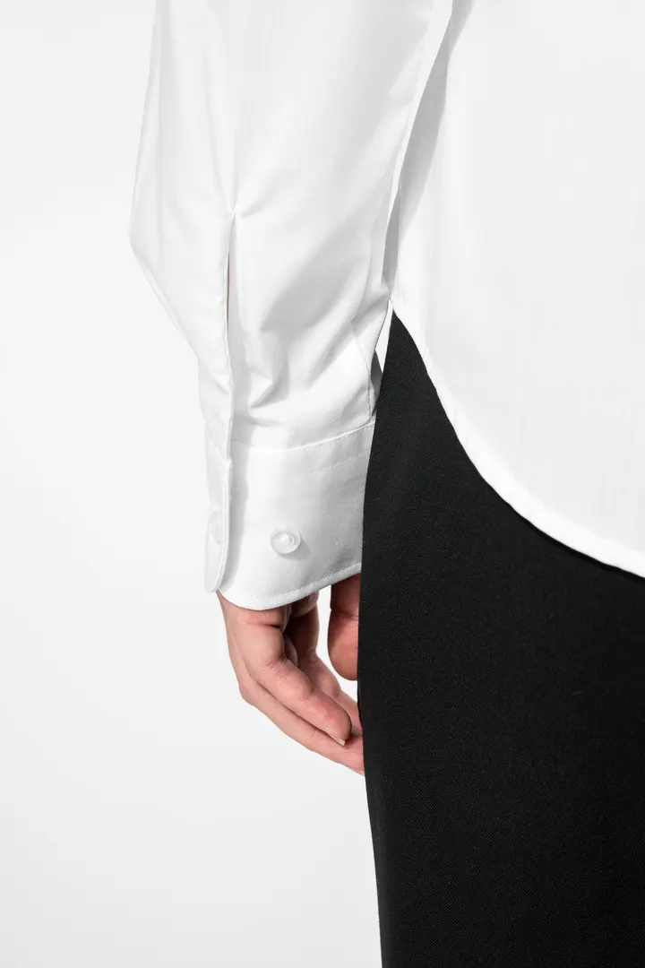 Chemise popeline manches longues femme 6