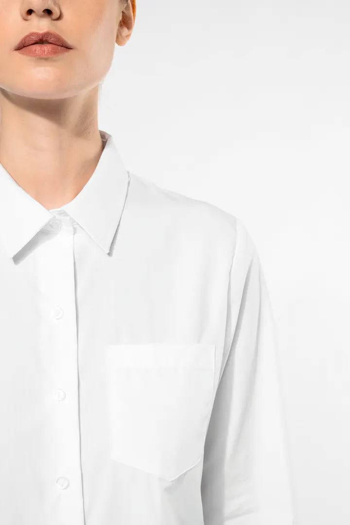 Chemise popeline manches longues femme 8