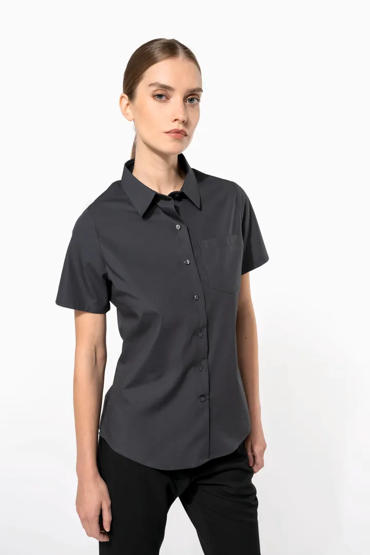 Chemise popeline manches courtes femme 2