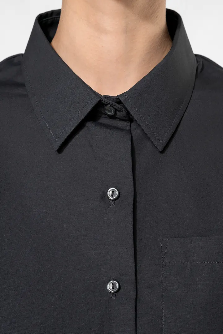 Chemise popeline manches courtes femme 5