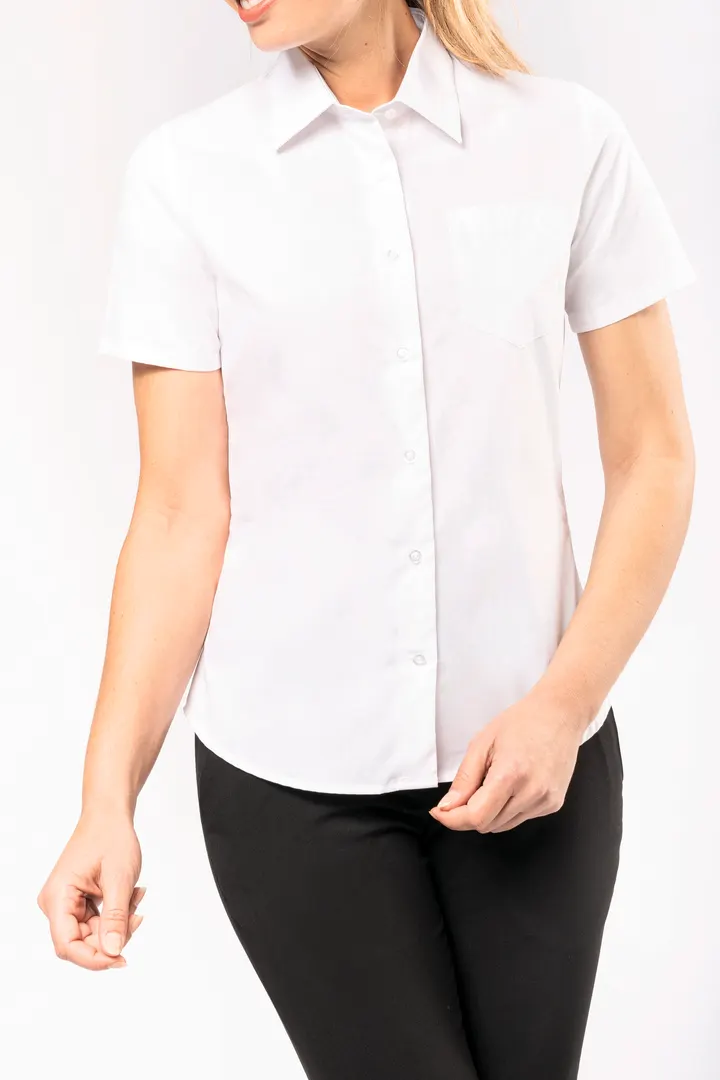 Chemise popeline manches courtes femme 7