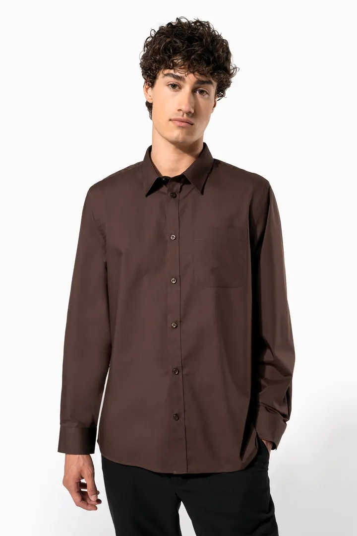 Popeline-Hemd Baumwollpolyester pflegeleicht für Herren 3